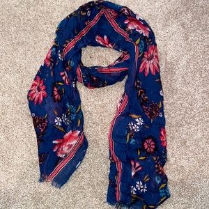 Loft blue floral scarf